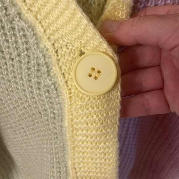 Princess Polly Naomi multicoloured V neck oversized cardigan women’s size L/XL - Picture 6 of 14